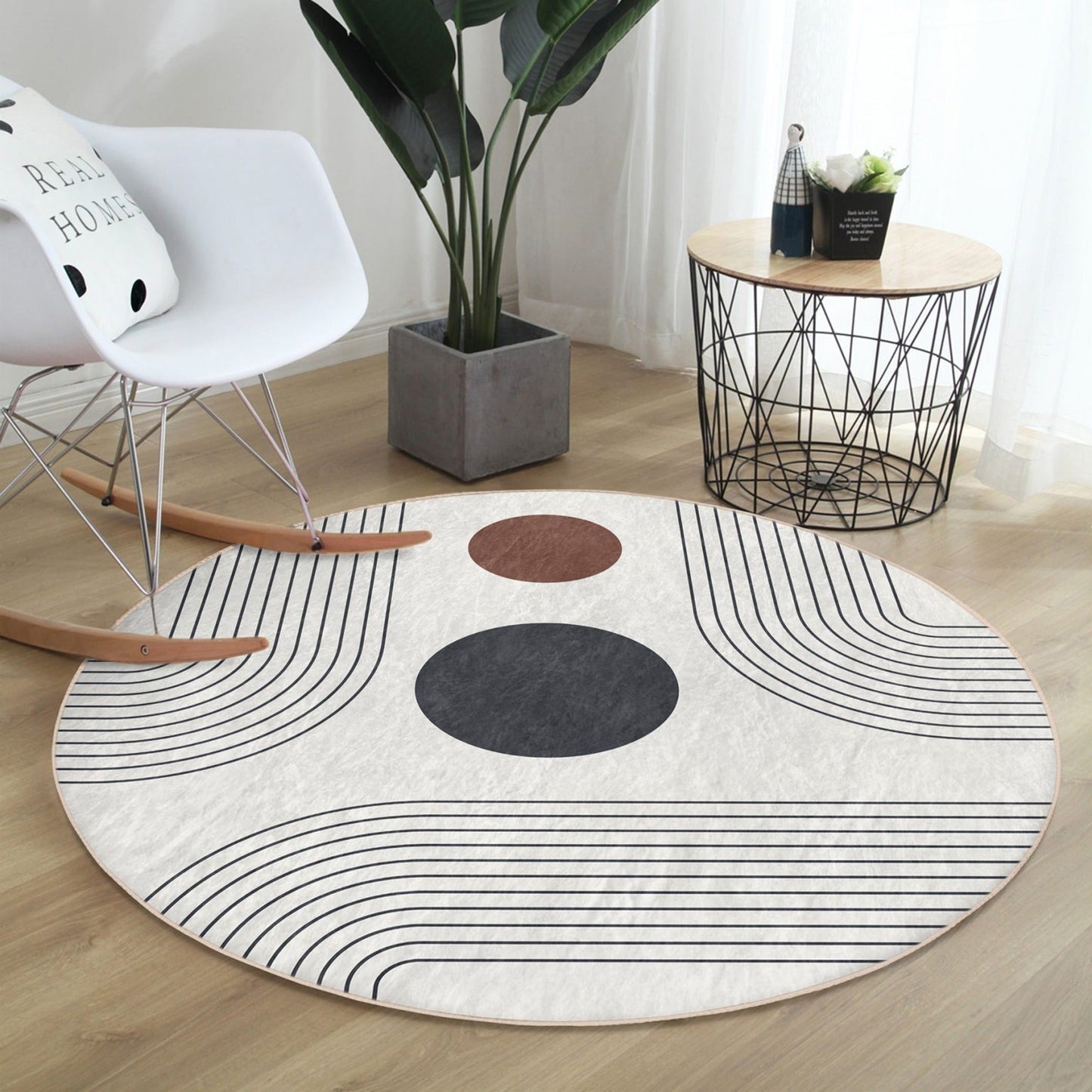 Abstract Round Rug