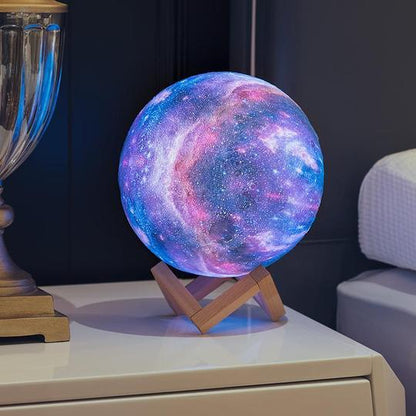 3D Galaxy Moon Lamp