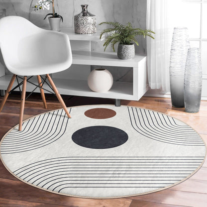 Abstract Round Rug